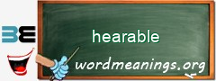 WordMeaning blackboard for hearable
